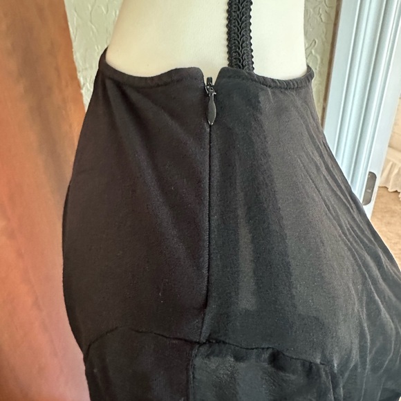 Rachel Zoe black silk and spandex maxi dress size L - Picture 3 of 7